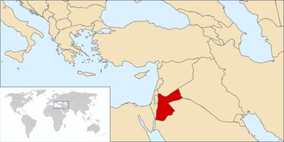 Հորդանան աշխարհի քարտեզի վրա
